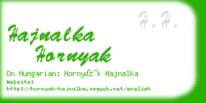 hajnalka hornyak business card